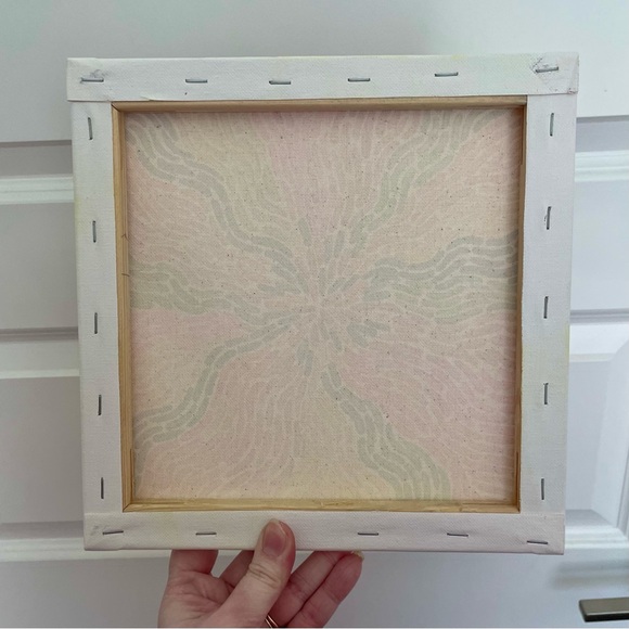 🎉🎉🌈 ORIGINAL Squiggle Rainbow Explosion Painting 10”x10” Vivid Bright Colors - Picture 5 of 5